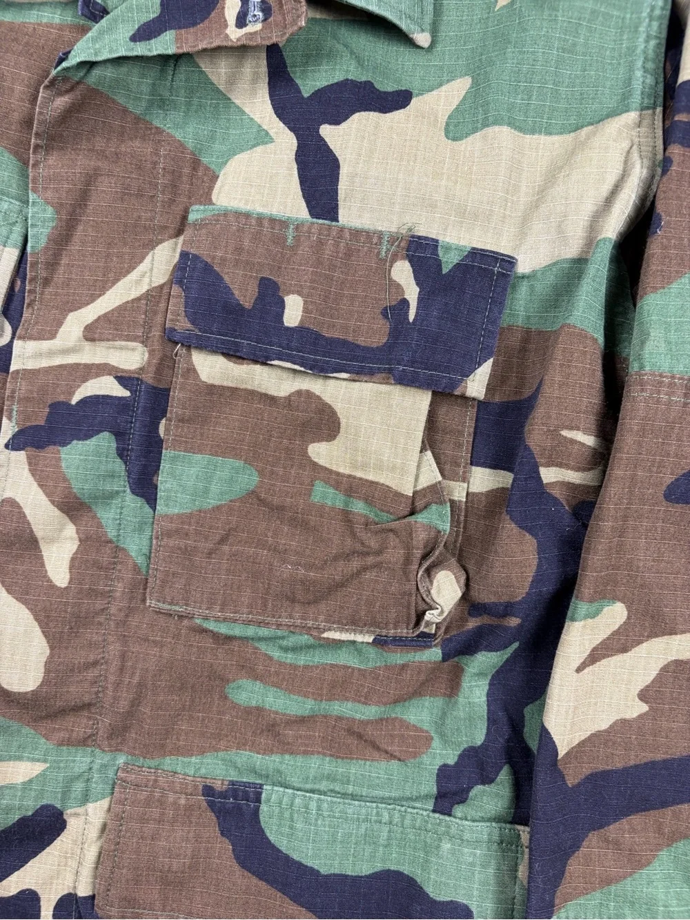 U.S. Army Woodland Camo Field Jacket - Green, Brown, Black, Tan‎